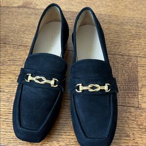 Joan Oloff Adonis Black Nubuck Loafer